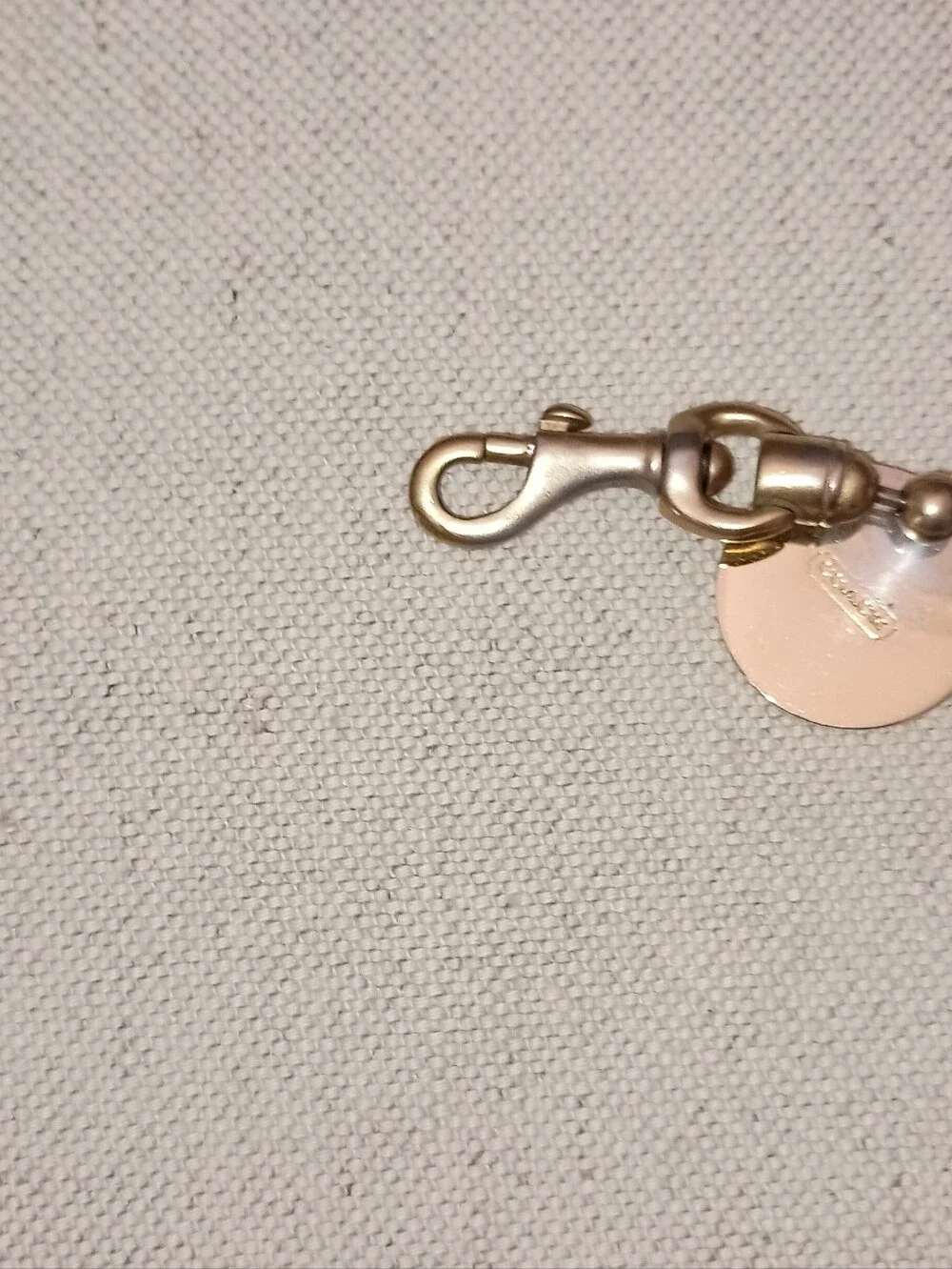 Vintage Y2K Coach Gold-Tone Charm Key with Signature Charms Bracelet